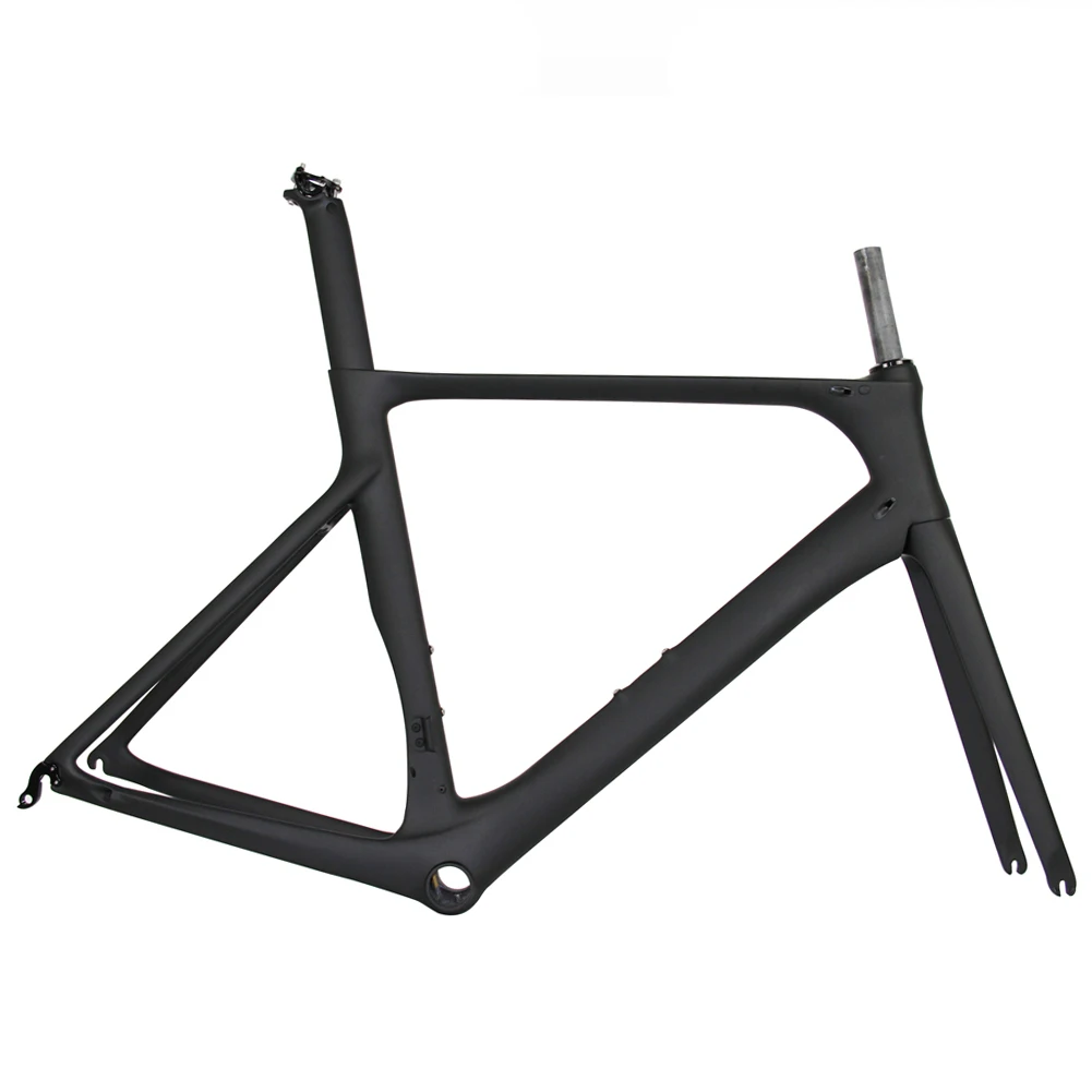 Black Matte Spcycle T1000 карбоновые рамы для дорожного велосипеда Aero гоночный дорожный руль для велосипеда, углеродный кадров 700C карбоновые рамы для дорожного велосипеда ets 50/53/56 см - Цвет: Black Matte