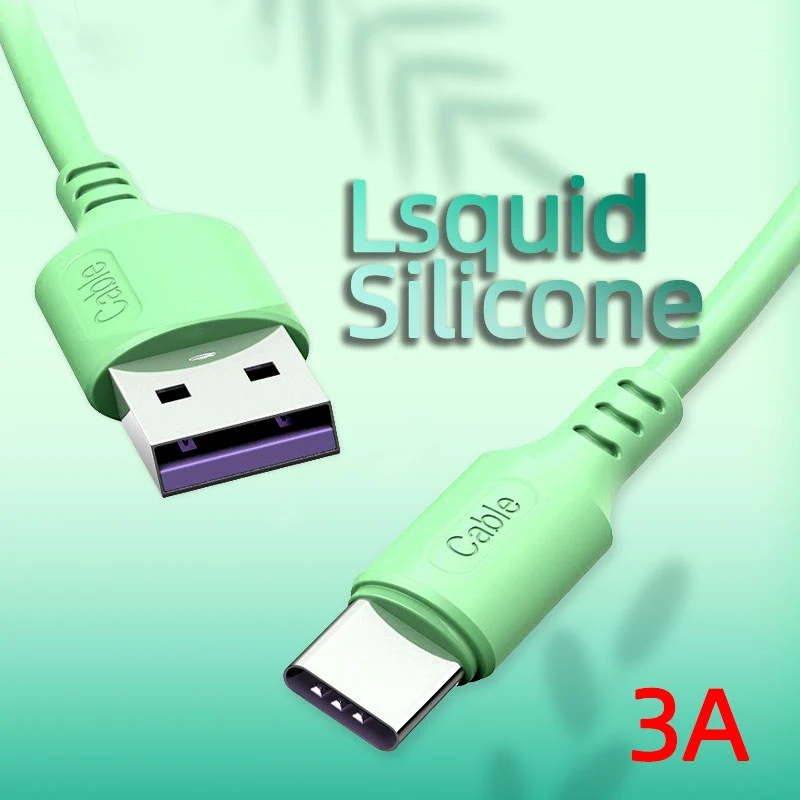 Кабель Micro USB Type C зарядный кабель из жидкого силикона для Samsung Android быстрая зарядка