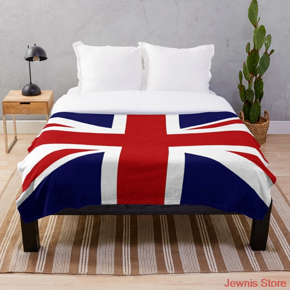 

Union Jack Flag of the UK Throw Blanket Super Soft Printing Family Car and Sofa Bed throws Summer Office Quilts