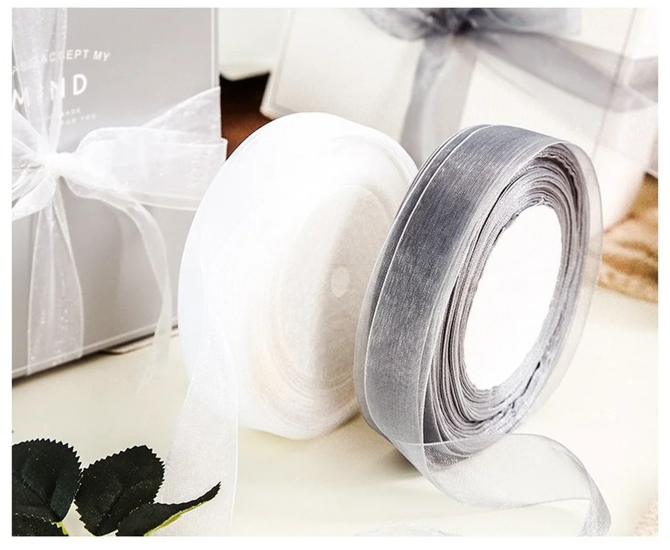 

Gift wrapping ribbon snow gauze ribbon satin ribbon gift decoration ribbon diy gift cake wrapping ribbon