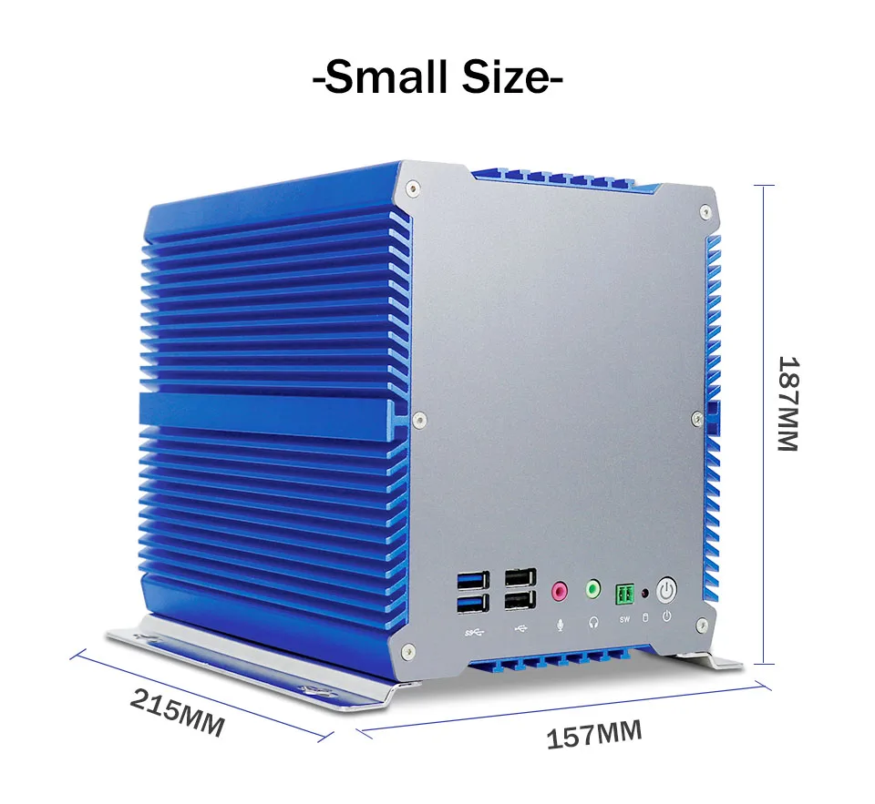 Minisys прочный промышленный встроенный в корпус ПК процессор Intel Celeron 3865u Dual Lan Mini ITX безвентиляторная Поддержка компьютера 3* PCI 1* PCIE