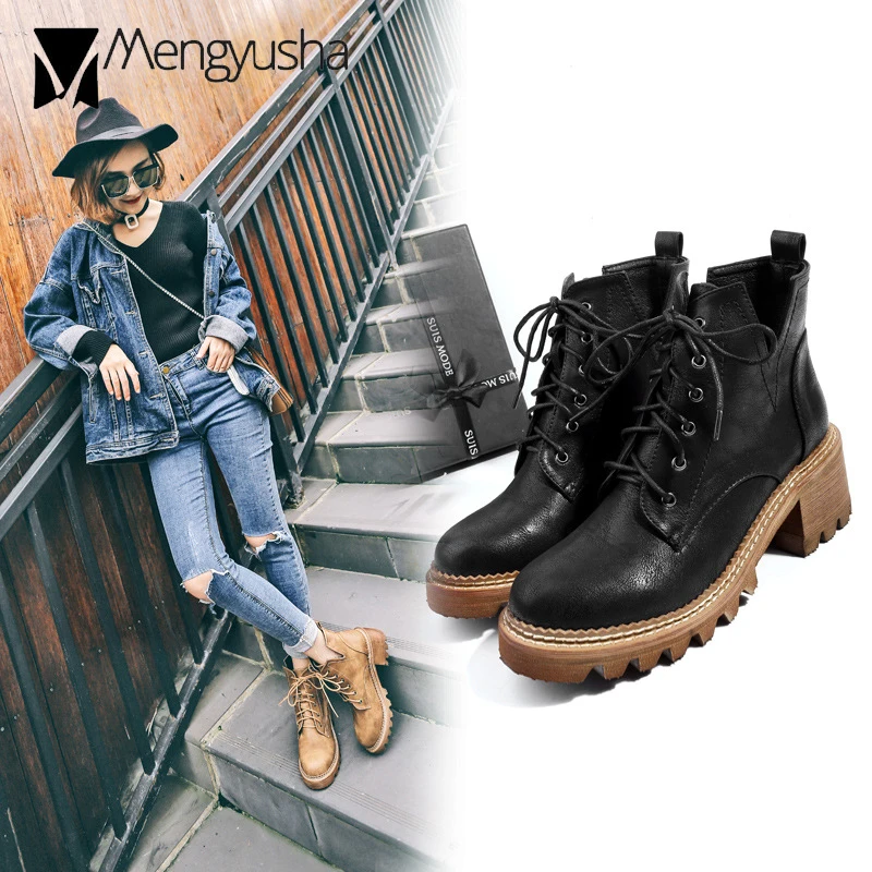 Ботинки martin на платформе в европейском стиле с вырезами ретро женские ботинки
