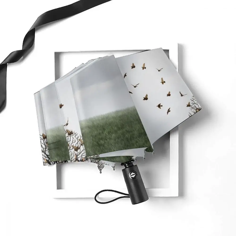 Prezzo Ombrello Automatico Pioggia Donna Ombrello A Tre Pieghe Incredibile Viso Umano Albero Ombrello Antivento Ombrello Impermeabile Femminile