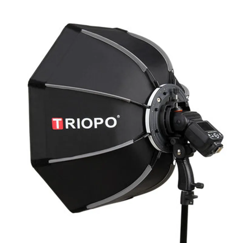 Складной восьмиугольный кронштейн для софтбокса TRIOPO 90 см ручка + сотовая сетка
