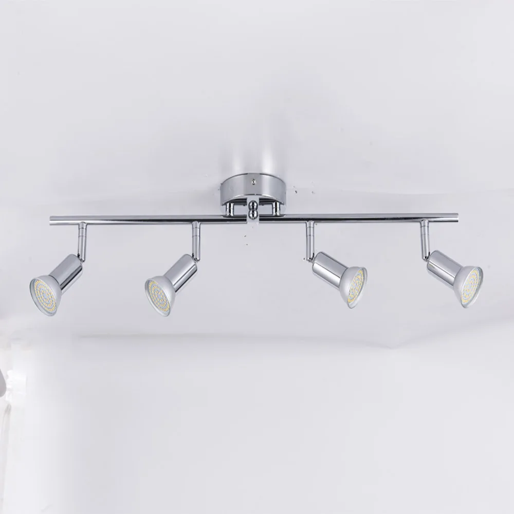 2020 1/2/3/4 cabezas giratoria Luz de techo led ángulo ajustable mostrar lámpara de techo con GU10 bombilla led sala de LED