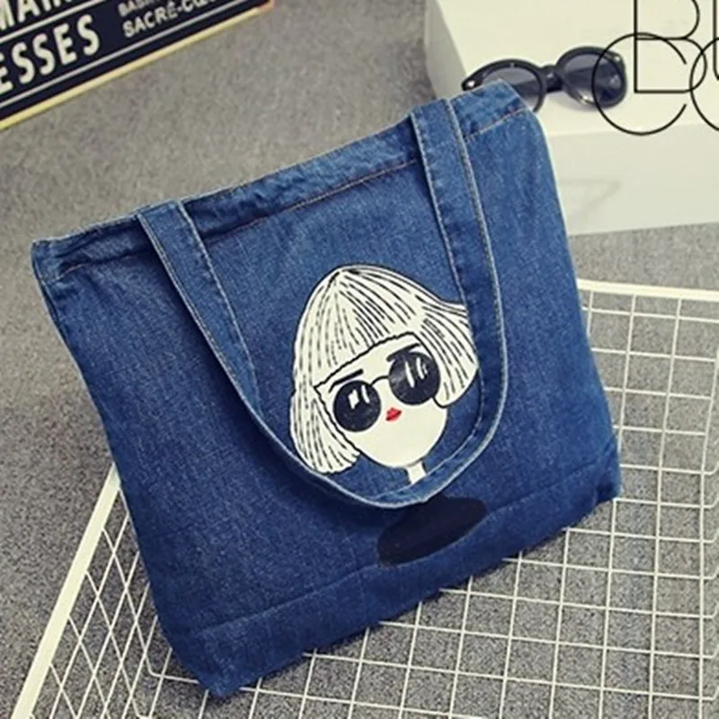 

PURFAY Canvas Women shoulder bag lady cotton tote shopper bag cloth eco reusable shopping bag messenger bag handbag