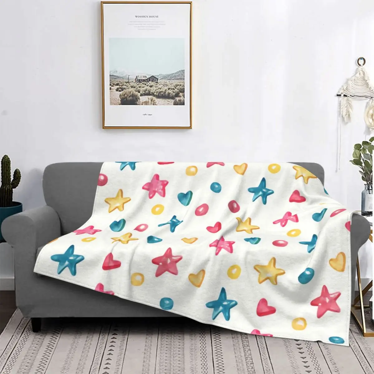 

Manta con estampado de estilo de bebé, mantas de decoración de felpa súper suave para dormitorio, artículos esenciales de viaje,