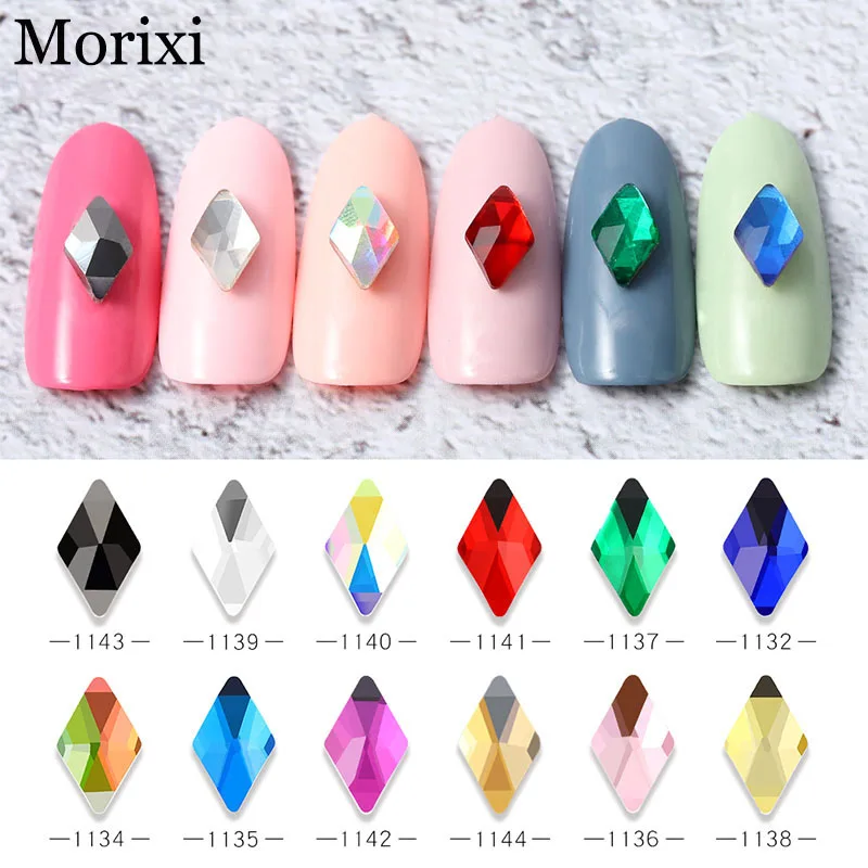 10 шт./пакет стразы для дизайна ногтей многосекционные радужные цветные