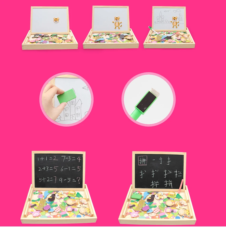 Деревянные магнитные игрушки-пазлы детские 3D головоломки