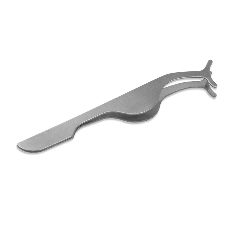 Silver 1 шт. Пинцет для накладных ресниц Красота Макияж инструменты из нержавеющей стали вспомогательные Поддельные ресницы щипцы для завивки и наращивания ресниц Клип Аппликатор аксессуары - Цвет: Silver