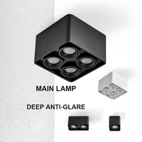 square surface mounted downlight anti glare high cri ac85 265v suitable for living room bedroom main lamp fixture