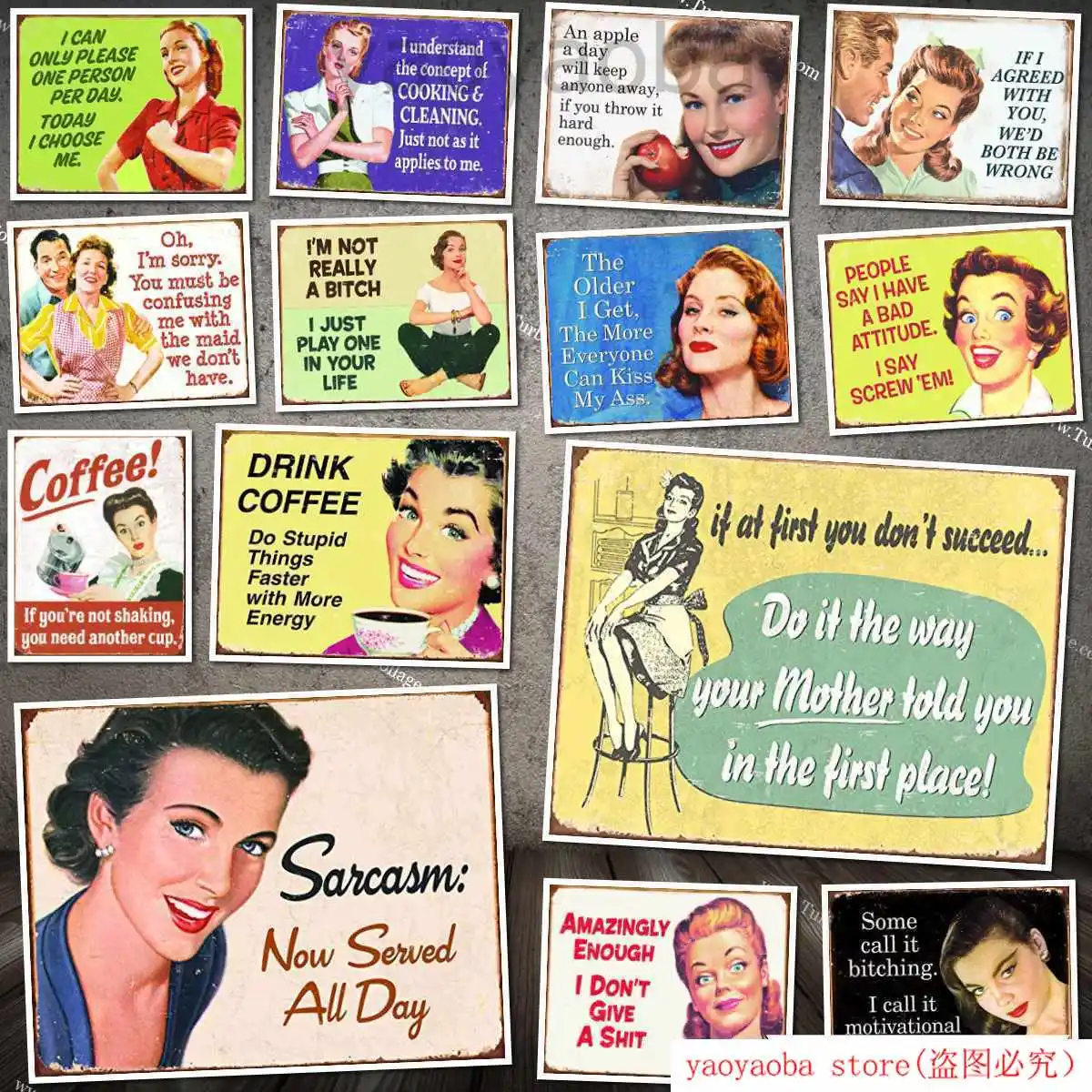 

Отчаянные предприятия Эфемеры-удивительно достаточно я не даю оловянную металлическую картину Оловянная стена стандартная ретро