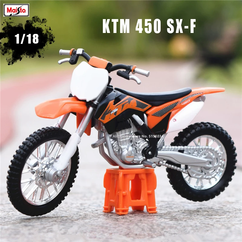 

Maisto 1:18 Hot New Product KTM 450 SX-F 390 690 DUKE original authorized simulation alloy motorcycle model toy car Collecting