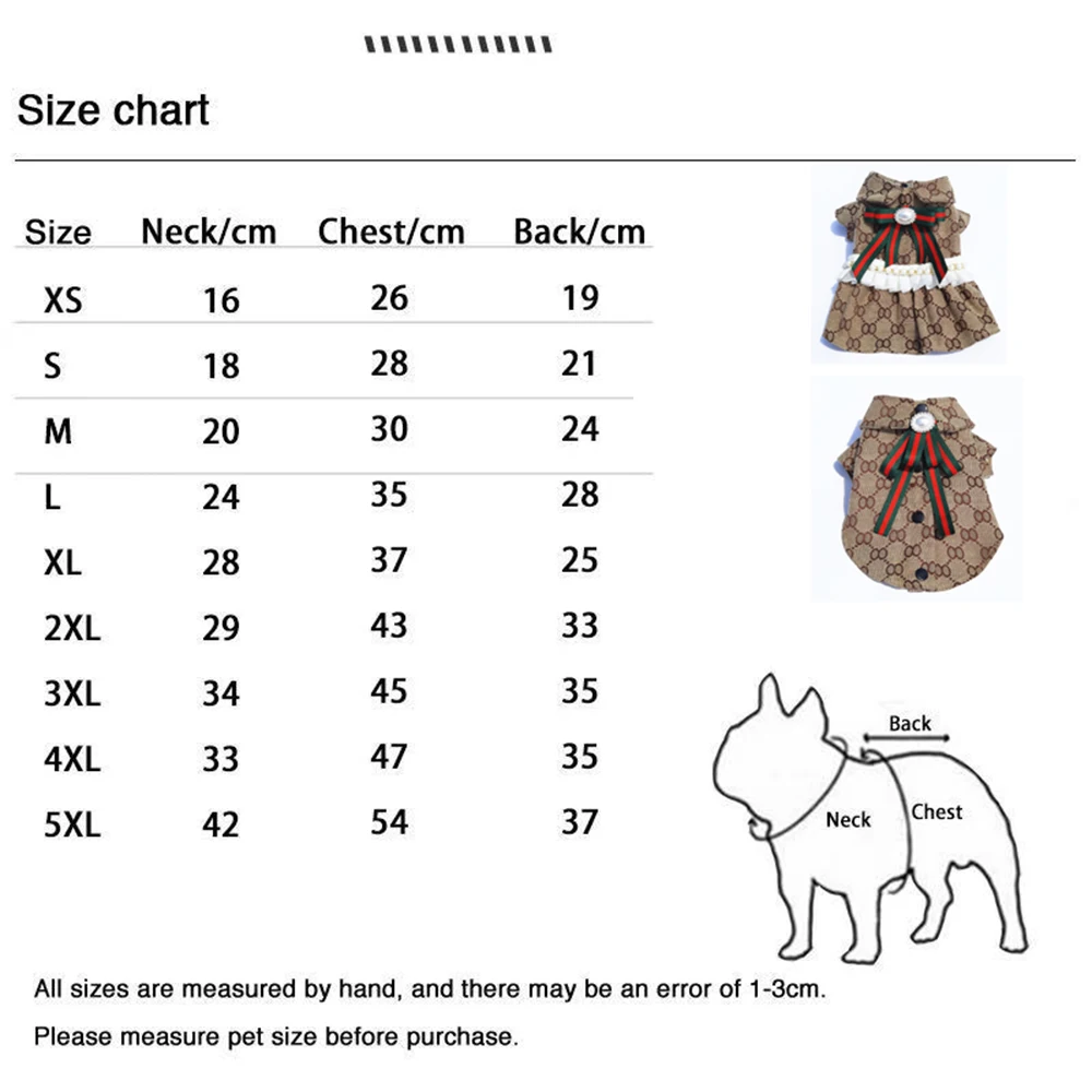 

Fashion Trend Luxury Pet Clothes Teddy Bichon French Bulldog Clothes Chihuahua Cat Skirt Shirt Pet Products Dog Clothing