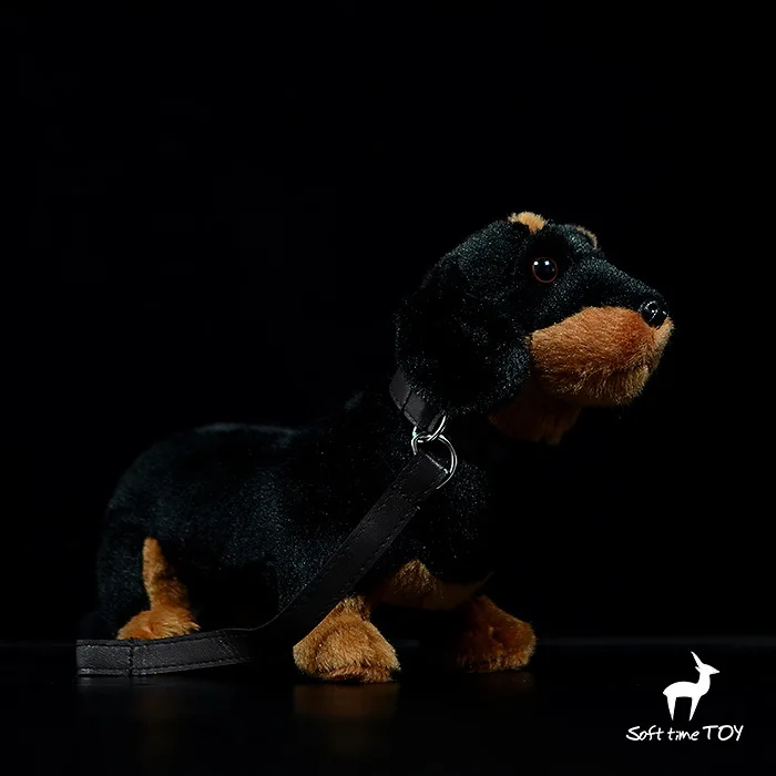 Милая кукла для собак игрушки детей Реалистичная плюшевая такса на шнурке