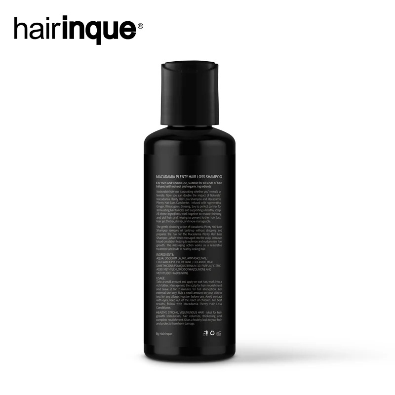 

11.11Hairinque New arrivals 100ml Macadamia Plenty Hair loss Shampoo For Hair Regrowth Advanced Treatment for thinning hair care