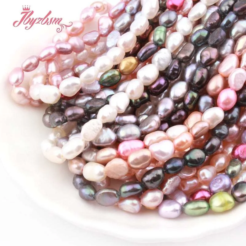 4-6x5-8mm Freeform пресноводный жемчуг Натуральный камень Бусины для DIY Цепочки и
