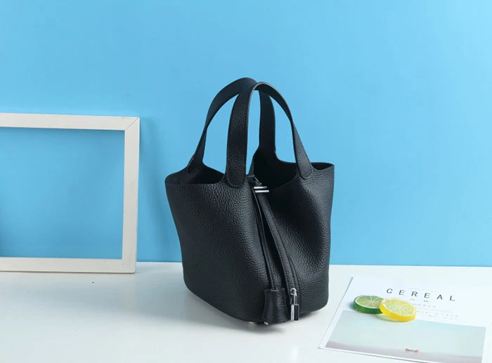 Unua amo Brand Women Handbags Fashion High Capacity Basket Bag Ladies Luxury Genuine Leather Bucket Totes Hand Bags