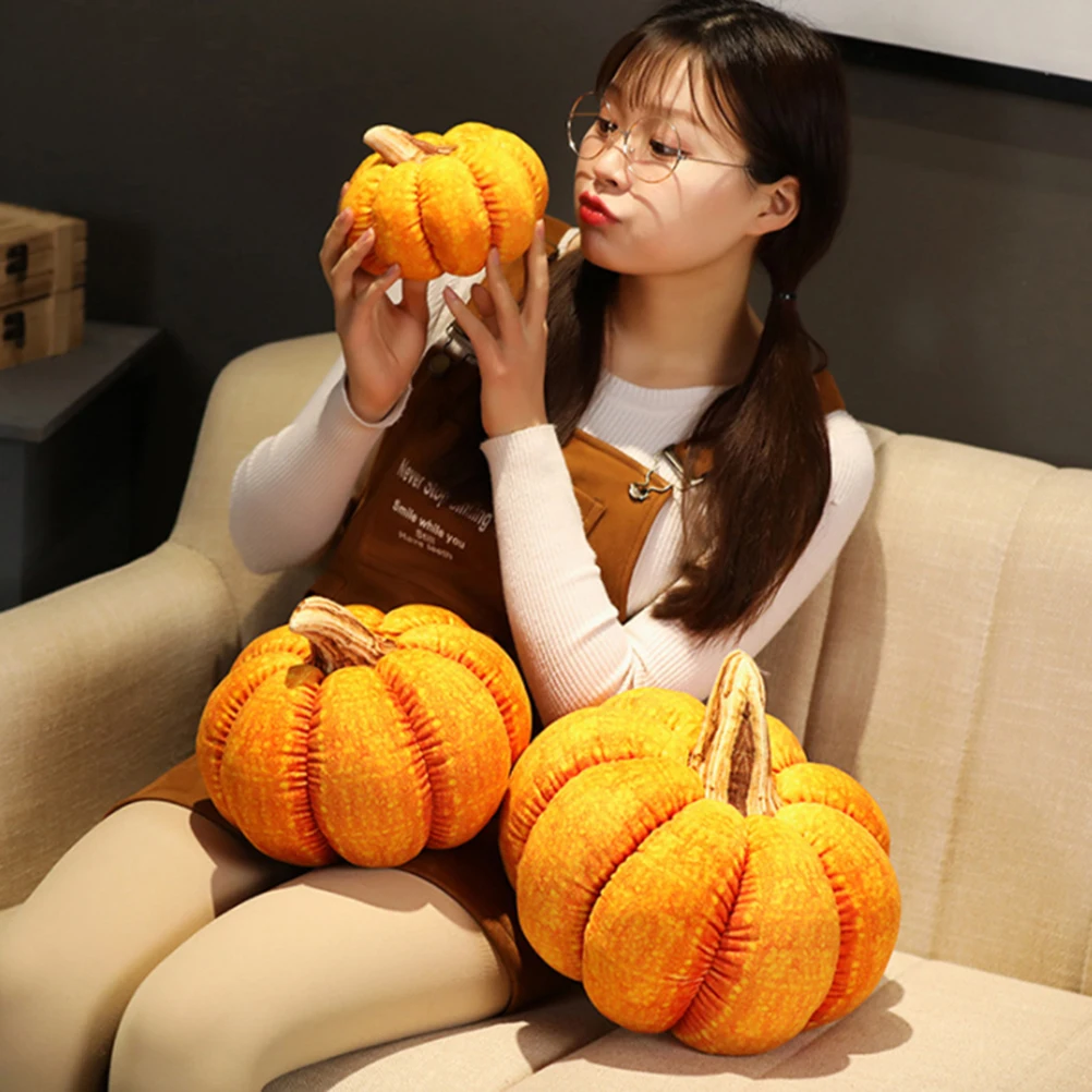 1 шт. плюшевая подушка в виде тыквы креативная полипропиленовая хлопчатобумажная