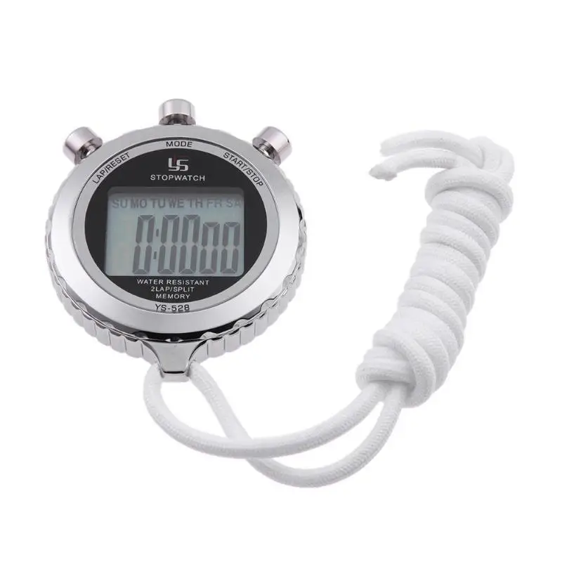 

Chronograph Metal Digital Timer Stopwatch Sports Counter Waterproof Handheld LCD Antimagnetic Stopwatch