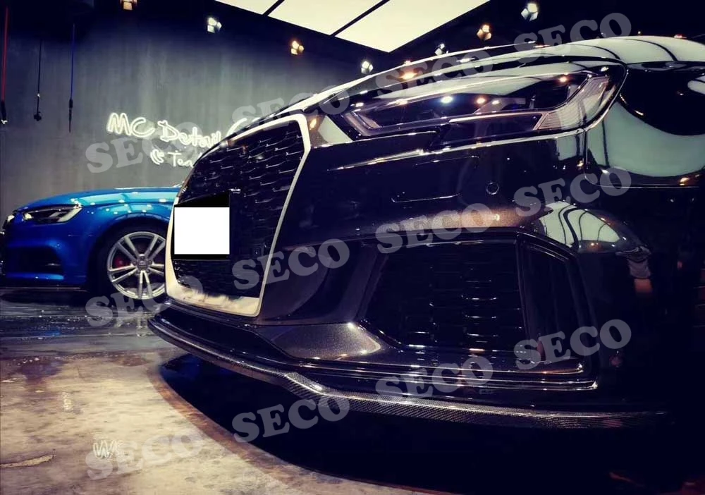 Для Audi A3 RS3 база Седан 4 двери углеродного волокна передний бампер спойлер для автомобиля