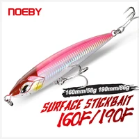 noeby topwater pencil fishing lure 160mm 58g 190mm 86g floating stickbait wobbler artificial hard bait for gt sea fishing lures