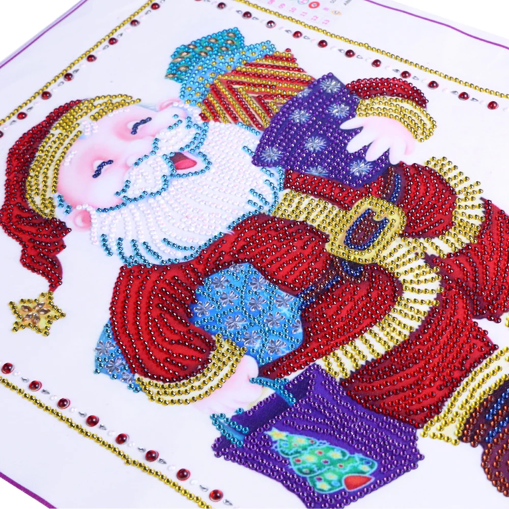 

Christmas Santa Claus Diamond Painting Special Shaped Diamond DIY 5D Drill Cross Stitch Kits Crystal Rhinestone Picture Arts