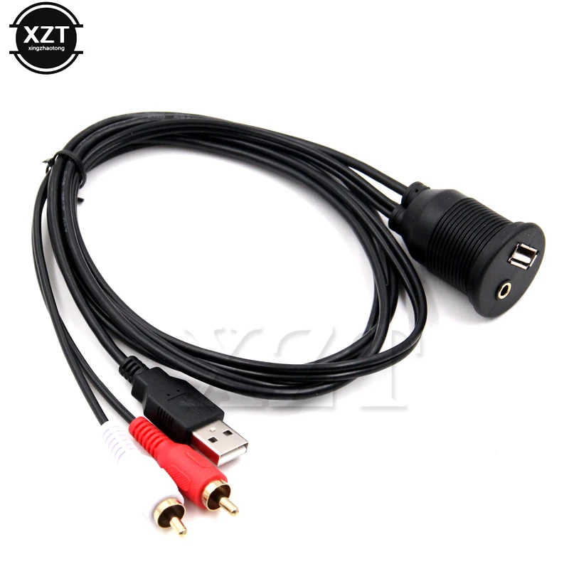 Удлинитель для приборной панели автомобиля USB 3 0 5 мм AUX RCA удлинитель с разъемом