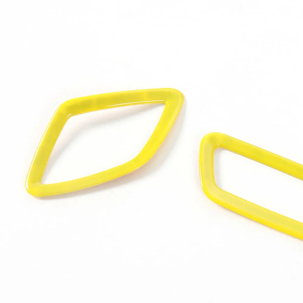 

Yellow Dashboard Front Air Condition Vent Outlet Covers Fit Jeep Renegade 2015+