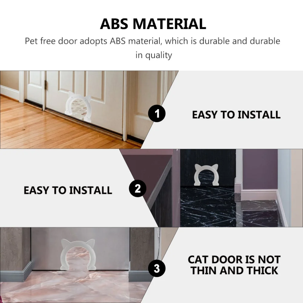 

Cat Door for Interior Exterior Pet Kitty Door Pass Pet Portal DIY Pet Supply