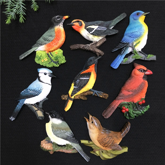 

Animal bird refrigerator magnet resin decoration magnetic magnet
