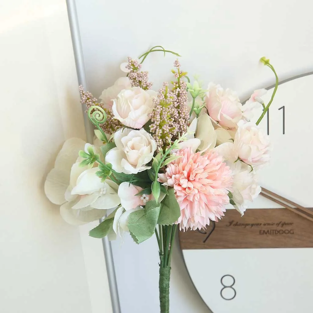 1Bunch Artificial Peony Flowers European Fake Leaf High Quality Vivid Rose Silk Flower for Home Hotel Wedding Decoration Bouquet | Дом и сад