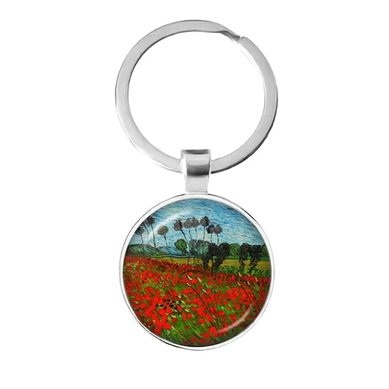 Модный художественный брелок Ван Гога с подсолнухом звездной ночи 25 мм