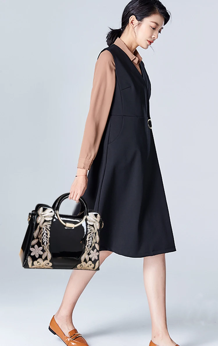 ICEV новые модные сумки с верхними ручками для женщин кожаные сумка мессенджер из