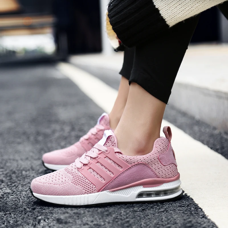 

New Unisex Sneakers Women Running Shoes Female Sport Air Cushion Walking Shoes Breathable Comfortable Trainers Zapatillas Mujer