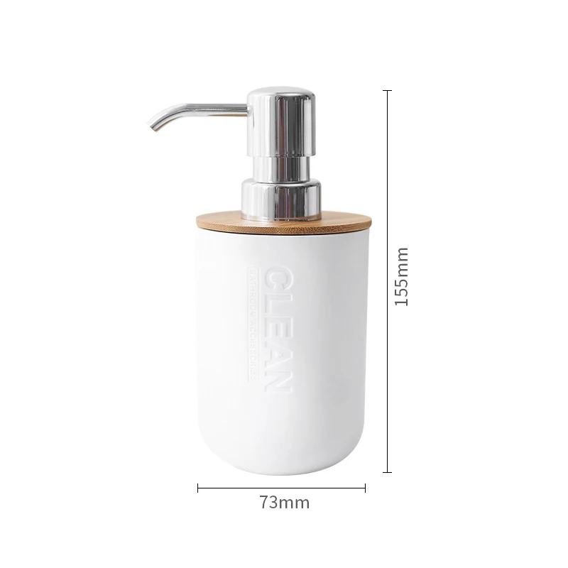 Soap Dispenser ONEUP бамбуковый стиральный продукт набор аксессуаров для ванной комнаты средства для мойки бутылки для полоскания рта чашки мыла держатель зубной щетки предметы домашнего обихода - Цвет: Soap Dispenser