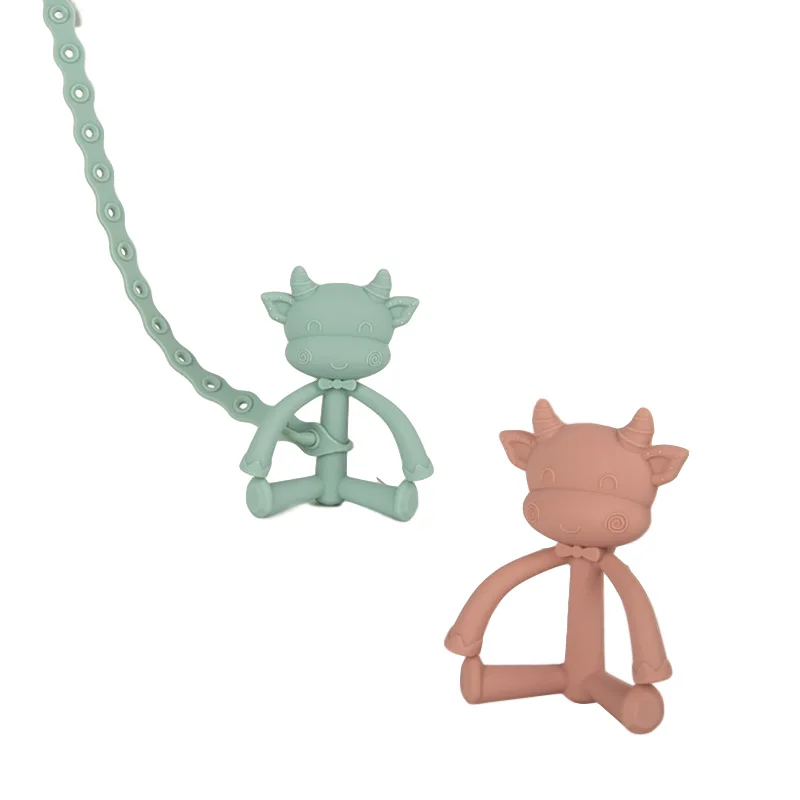 Mordedor de silicona para beb&eacute;, juguetes de dibujos animados para reci&eacute;n nacido, lactancia infantil sin BPA, regalos de dentici&oacute;n, accesorios para beb&eacute;, 1 ud.-1