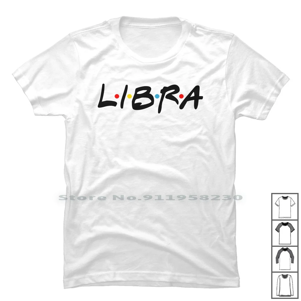 Camiseta del zodiaco Libra Friends For Light, 100% algodón, regalo de cumpleaños, Idea de felicitación, regalo de cumpleaños, octubre nacido en el zodiaco