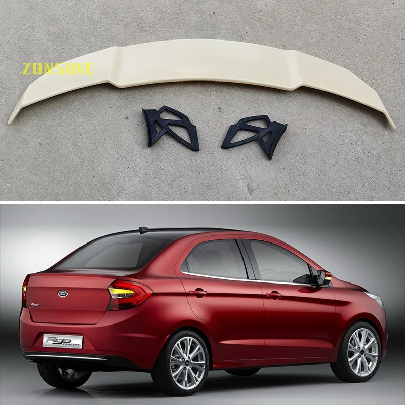

Use For Ford Figo Spoiler Auto Sedan Rear Wing Body Kit Accessories ABS Plastic