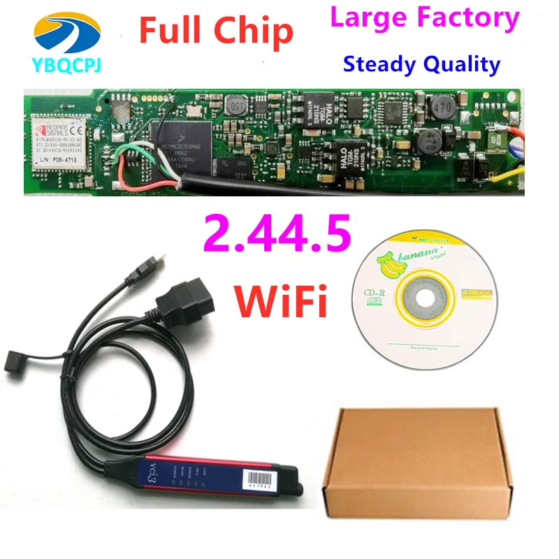 Качество A + VCI3 V2.44.5 / V2.31 полный чип сканер SDP3 для VCI 3 Диагностика грузовика WIFI