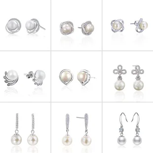 

Zircon Earrings S925 Sterling Silver Fresh Water Pearl Earrings Ladies Fashion Temperament Jewelry Wholesale Pearl Earrings