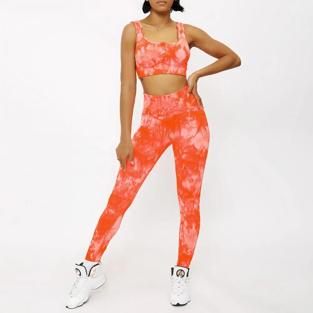 Workout Sport Set Seamless Yoga Set Sport Suit Gym Clothing Fitness Suit Two Piece Set Women Female Clothes Women's Tranksuit