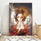Наборы для вышивки крестиком Девушка дракон, DMC 11CT, счетная печать, Набор для вышивки крестиком, Набор для вышивания