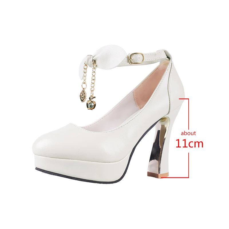 Пикантные туфли лодочки на платформе высоком каблуке с бантом женская обувь