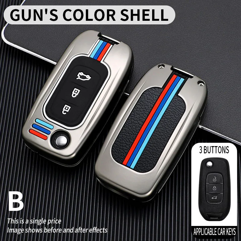 

Remote 3 buttons car key case cover for lada vesta granta for renault megane clio captur kangoo key bag shell keychain