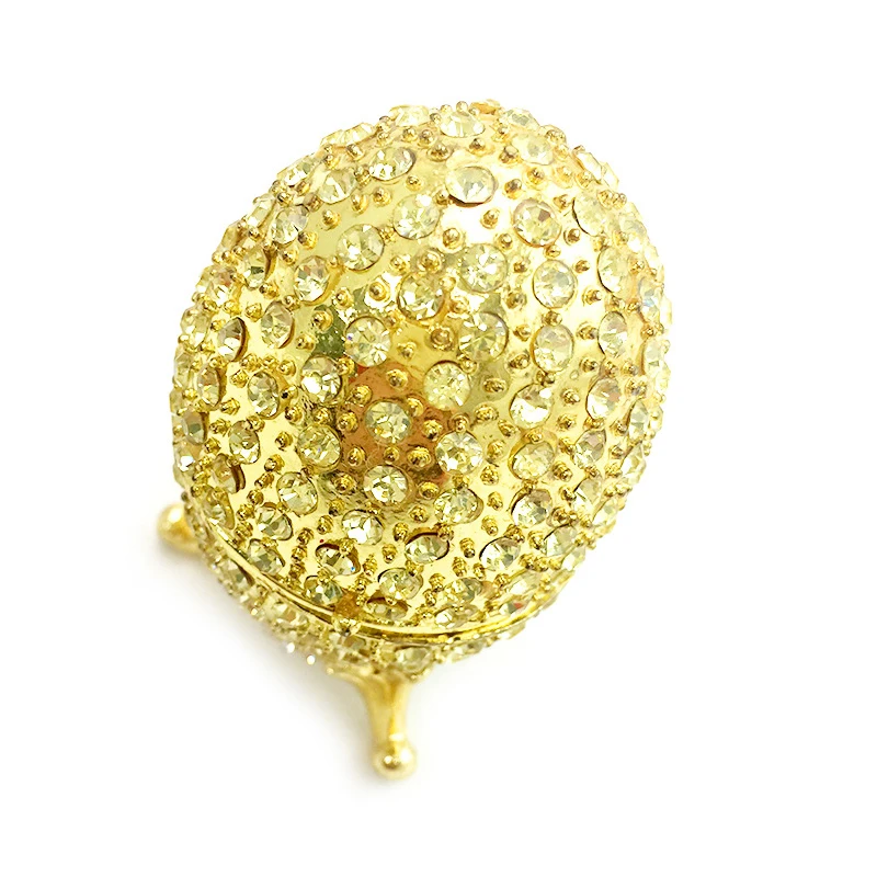 Европейские золотые пасхальные яйца орнамент шкатулка для бижутерии русские