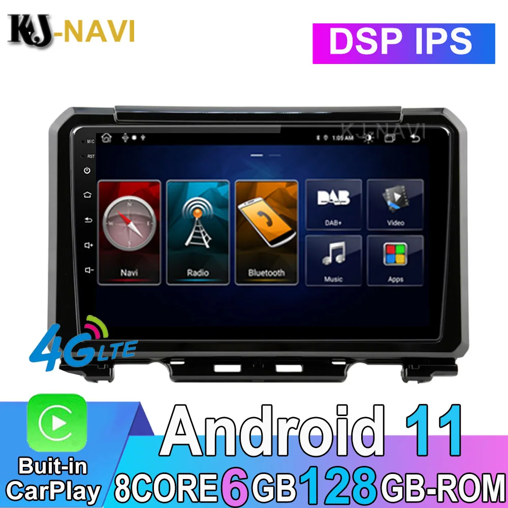 Для Suzuki Jimny JB64 2018 2019 2020 6 + 128 ГБ Android 11 0 автомобильный видеоплеер мультимедийный