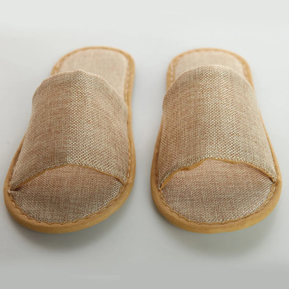 5 пар унисекс тапочки для взрослых одноразовые домашние льняные подарок гостей