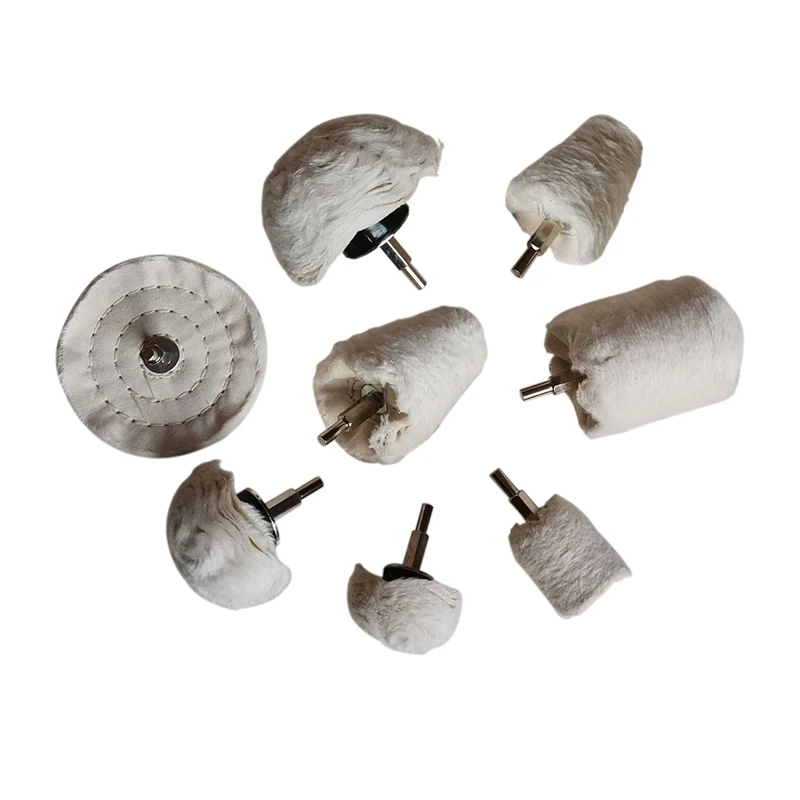 

8Pcs/set Car Polishing Buffing Wheel Plish Pads Mop Drill Kit Waxed Cotton Cloth Wheel For Aluminum Stainless