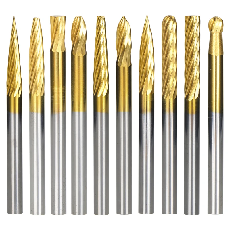 HSS борфрезы набор 3 мм хвостовик Алмазный БОРФРЕЗЫ для гравёры Вольфрам карбида